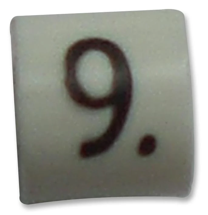 TE CONNECTIVITY 05801909 Wire Marker, Z Type, Push On Pre Printed, 9, Black, White, 2 mm