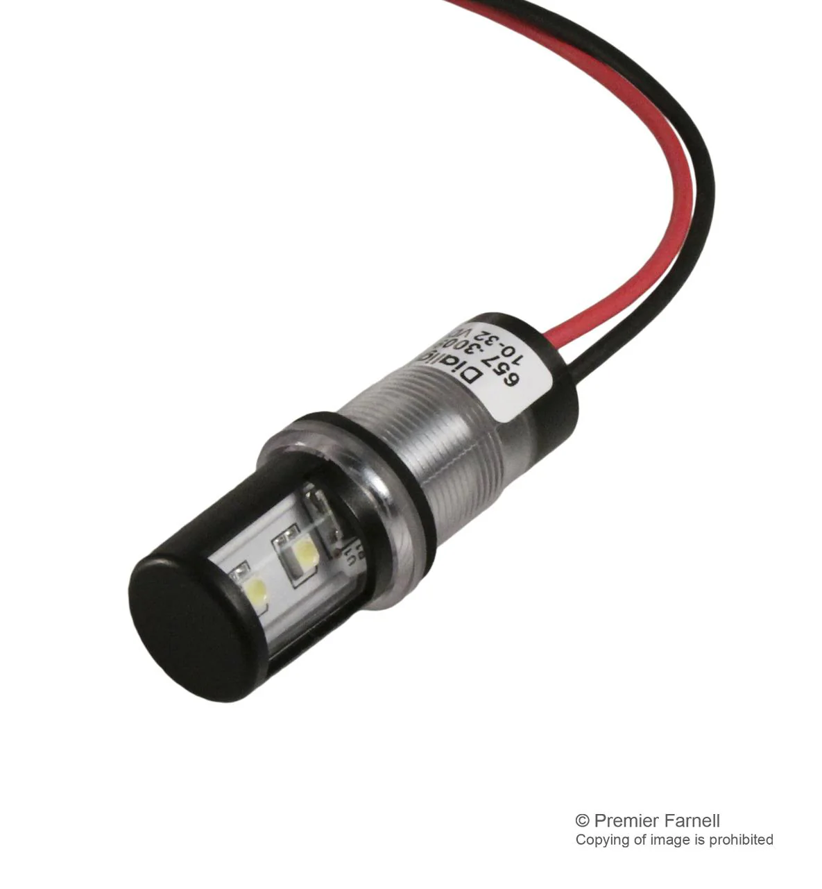 TE Connectivity 657-3009-213F Panel Mount Indicator LED 17.463MM C. White 32V - Image 2