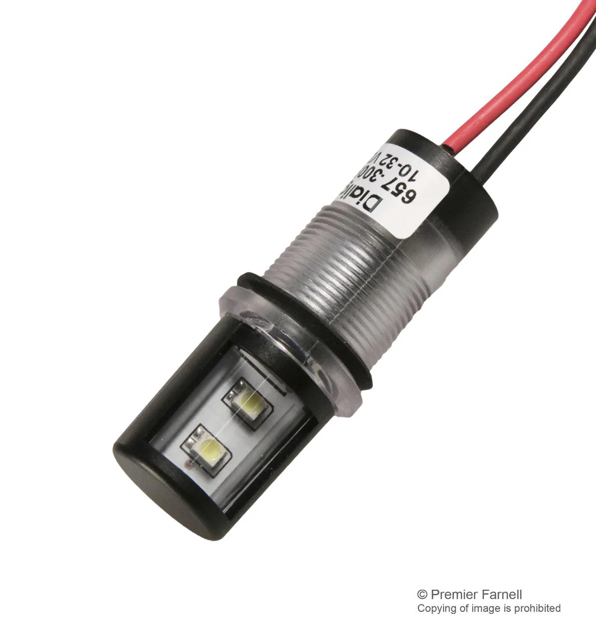 TE Connectivity 657-3009-213F Panel Mount Indicator LED 17.463MM C. White 32V - Image 3