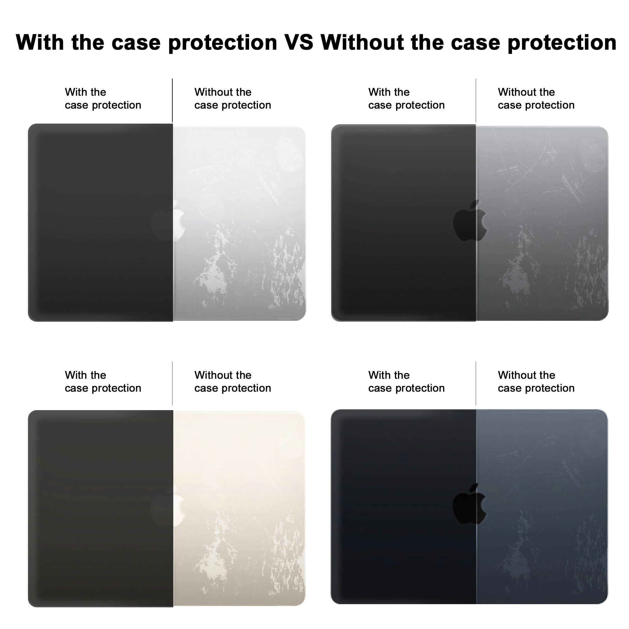 TechProtectus Colorlife Hard-Shell Case & Keyboard Cover for 13.6" MacBook Air M2 (Black) - Image 4