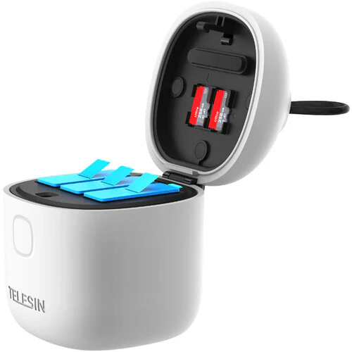 TELESIN All-In Battery Charging Box and TF Card Reader for GoPro HERO9/10 - Image 6