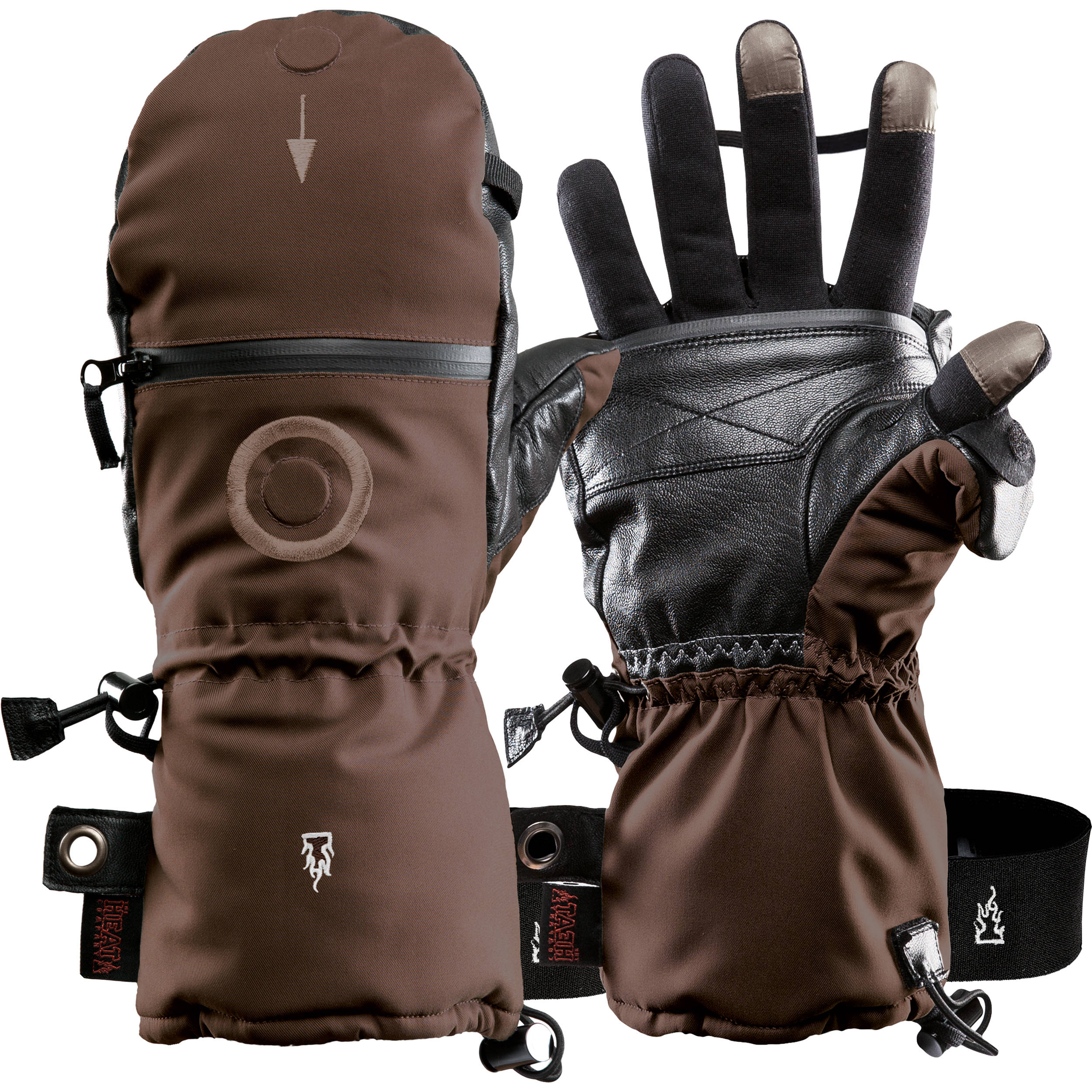 The Heat Company Heat 3 Smart Mittens/Gloves (Size 10, Tarmac Green) - Image 4
