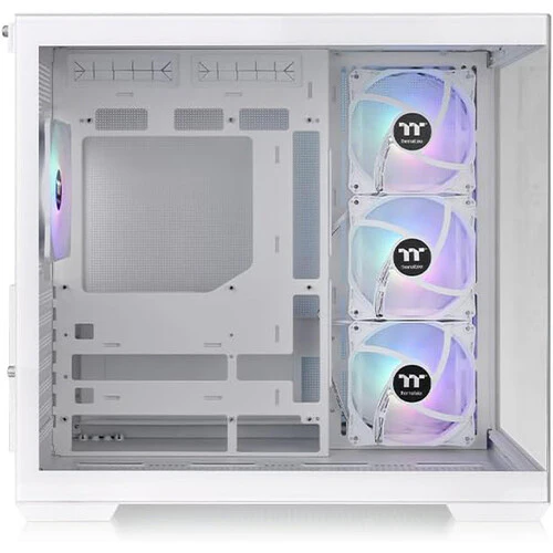 Thermaltake View 380 TG ARGB Mid Tower ATX Computer Chassis (Snow) - Image 4
