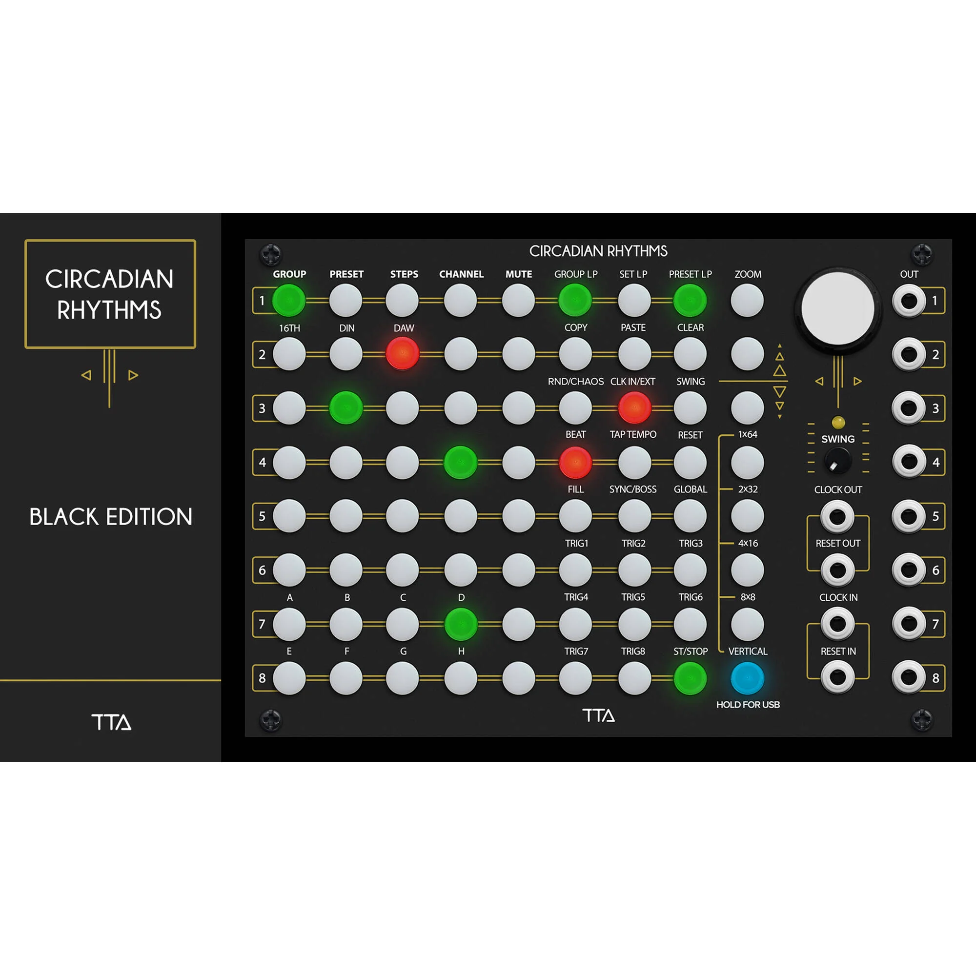 TipTop Audio Circadian Rhythms Performance Sequencer Eurorack Module (36 HP, Black) - Image 2