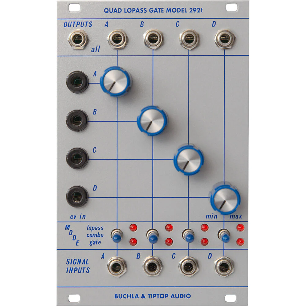 Tiptop Buchla Model 292t RHS Quad Low-Pass Gate Eurorack Module (16 HP)