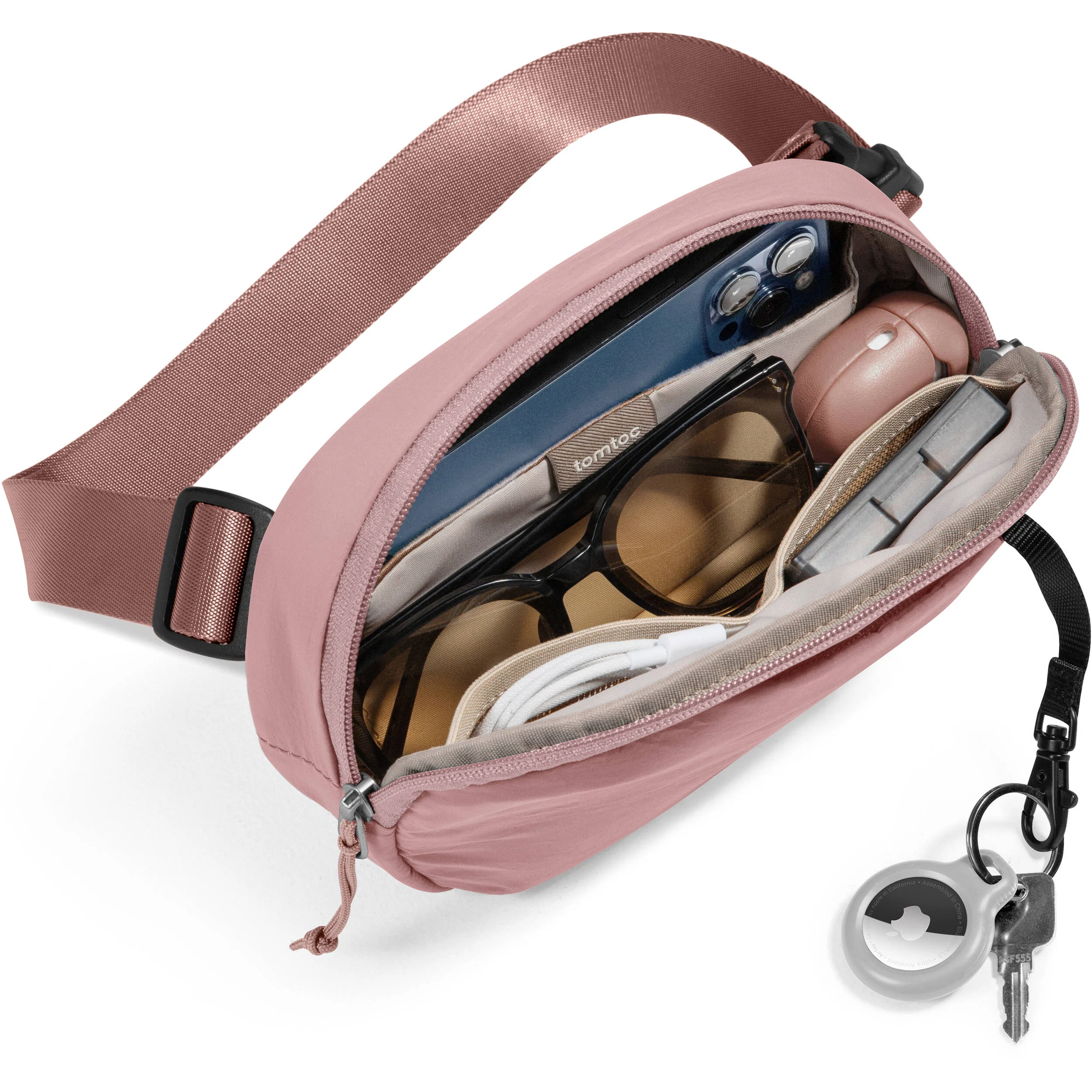 tomtoc SlingBean-T32 Belt Bag (Pink, 1.5L) - Image 6