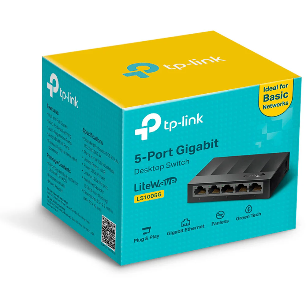 TP-Link LS1005G 5-Port Gigabit Unmanaged Switch - Image 5