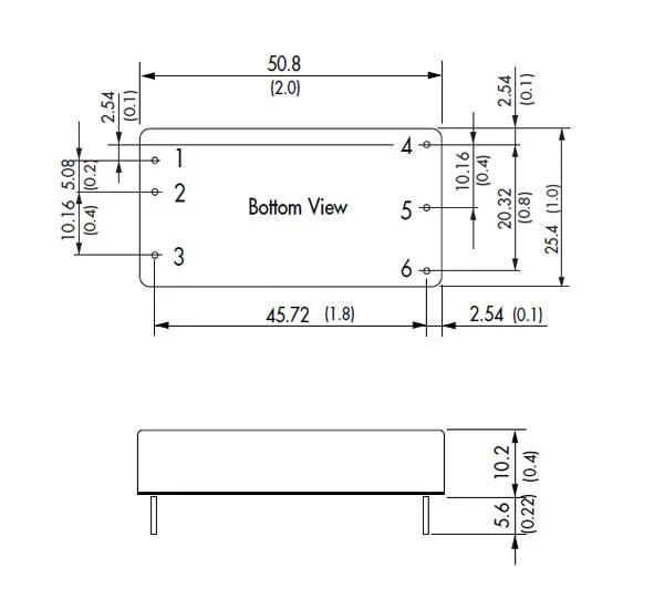 Traco Power TEN 60-2412N TEN 60-2412N Isolated Through Hole DC/DC Converter ITE 2:1 60 W 1 Output 12 V 5 A - Image 2