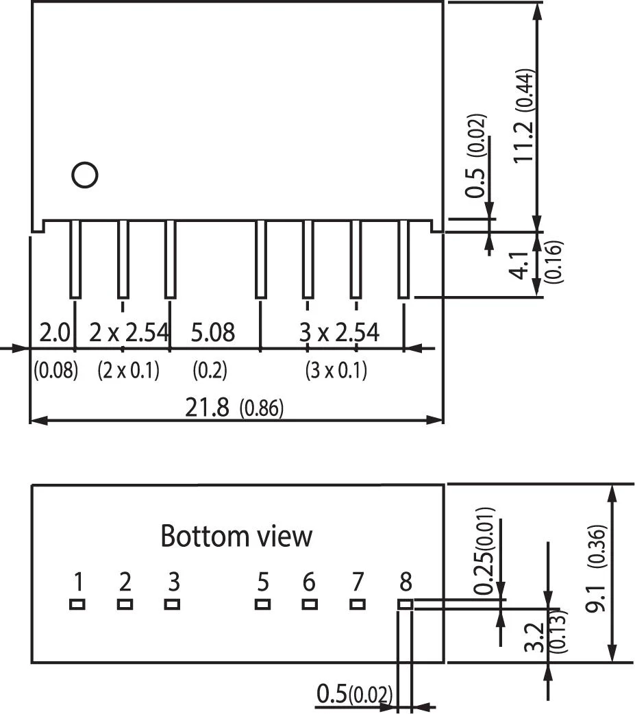 TRACO POWER TMR 6-2415WI Isolated Through Hole DC/DC Converter, ITE, 4:1, 6 W, 1 Output, 24 V, 250 mA - Image 2