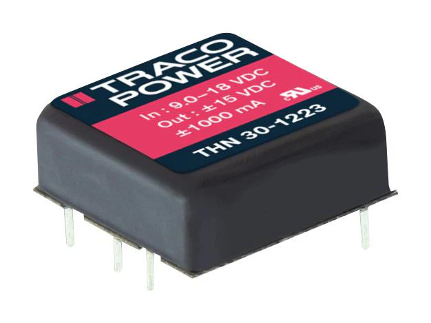 TRACOPOWER THN 30-1213 Isolated Board Mount DC/DC Converter, Metal Case, 1 Output, 30 W, 15 V, 2 A