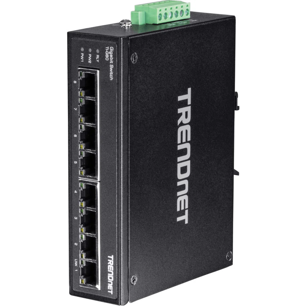 TRENDnet TI-G80 8-Port Hardened Industrial Gigabit DIN-Rail Switch - Image 3