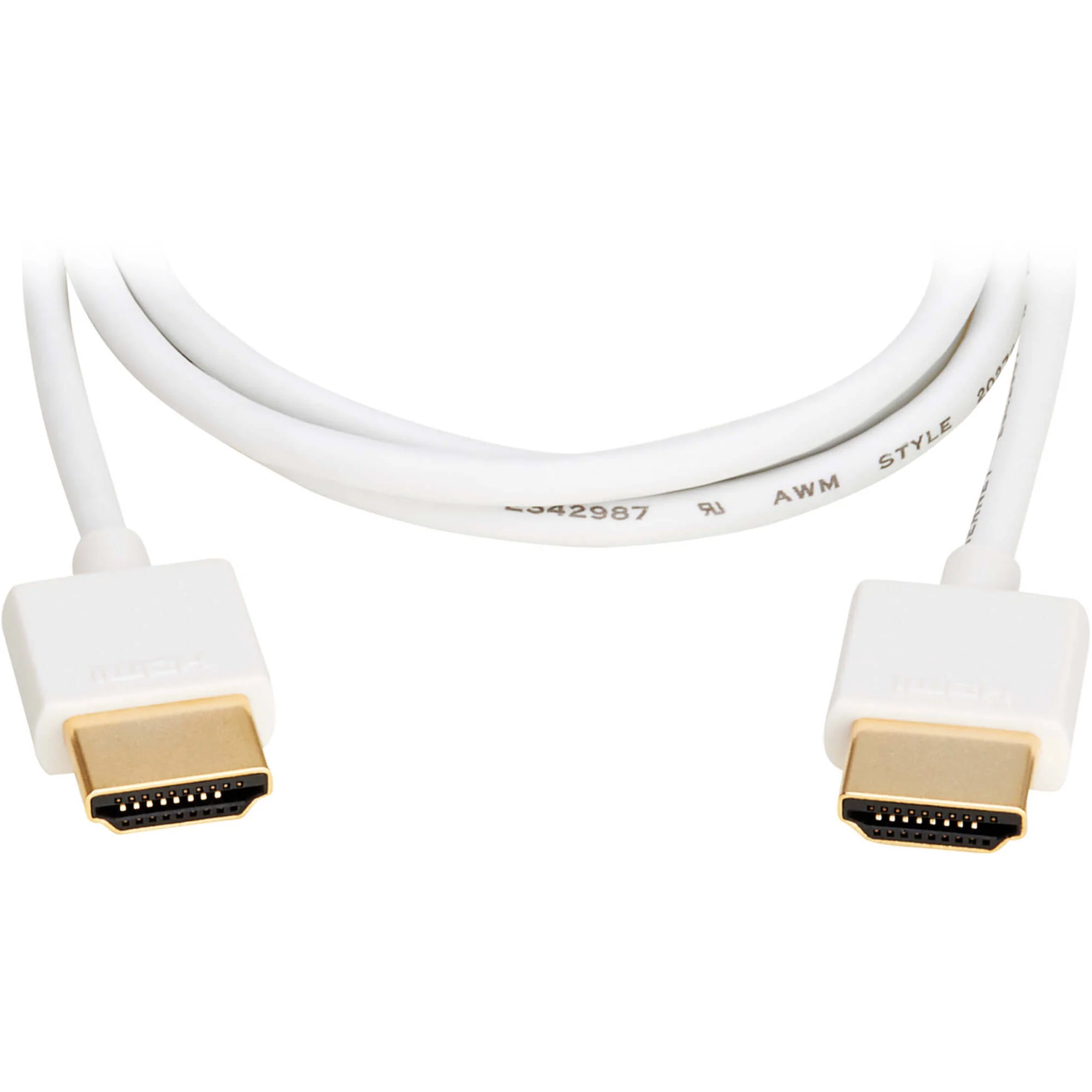 Tripp Lite Slim High-Speed HDMI Cable with Ethernet (10', White) - Image 5