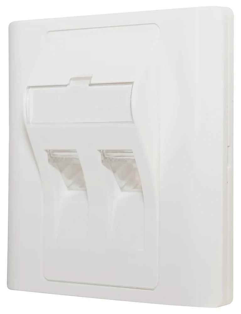 TUK KP45K2 Faceplate, Angled, Faceplate, Keystones & Back Boxes, 2, ABS (Acrylonitrile Butadiene Styrene) Body