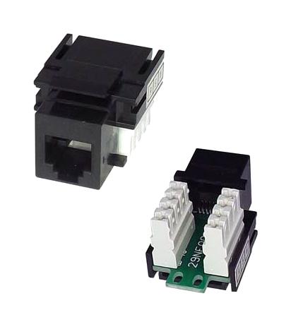TUK KSH66BK Modular Connector Keystone RJ12 Jack 1 x (Port) 6P6C - Image 2
