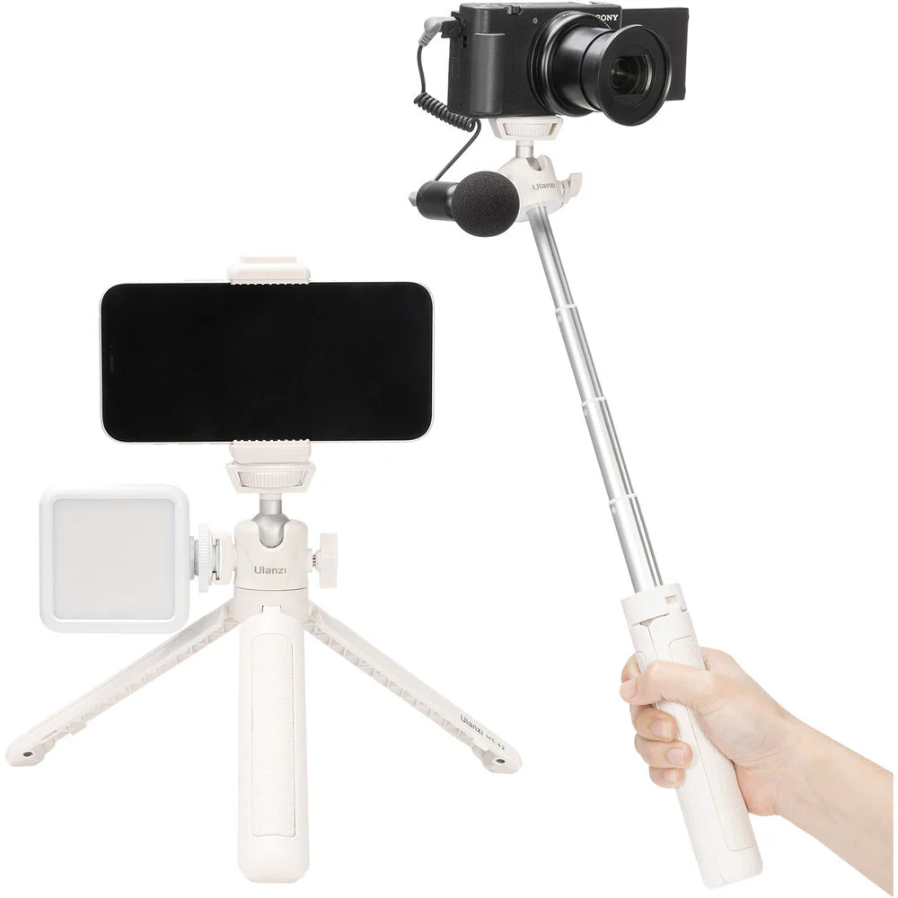 Ulanzi MT-42 2-in-1 Selfie Stick and Mini Tripod with Ball Head (White) - Image 3