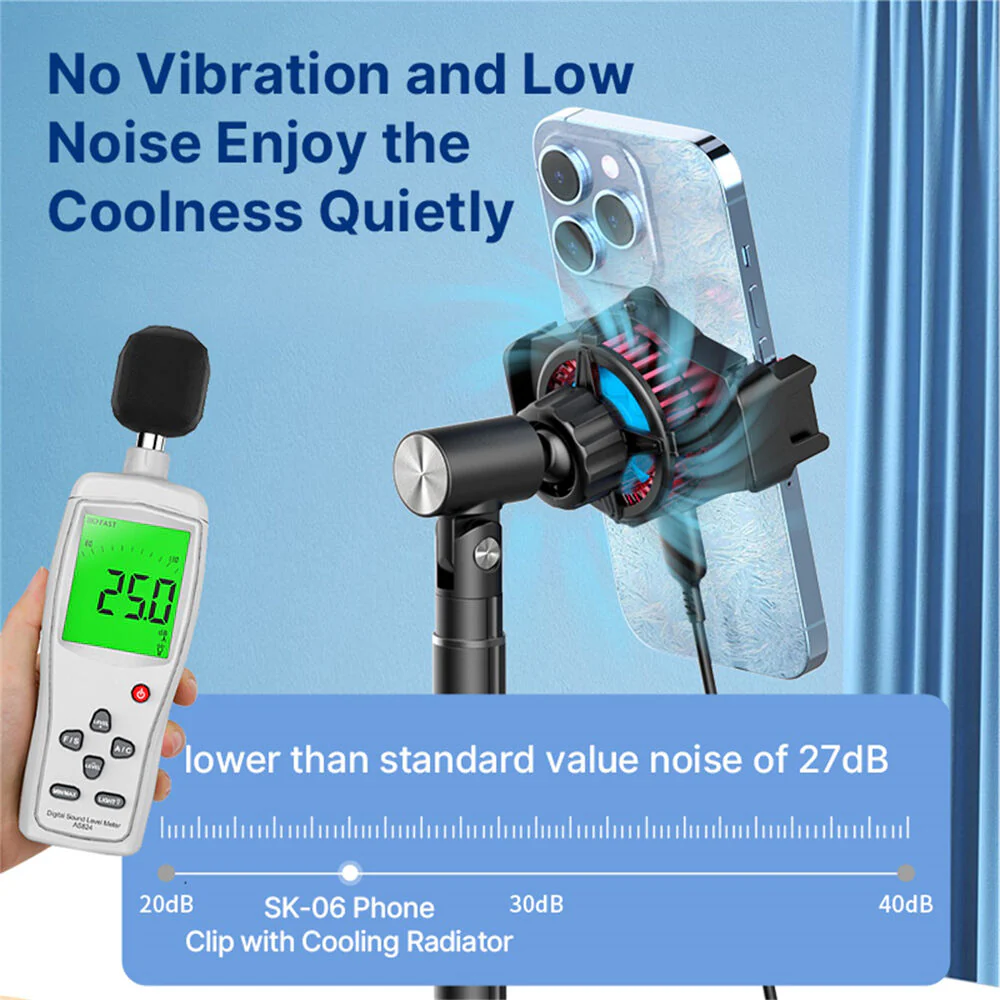 Ulanzi SK-06 Desktop Smartphone Stand with Built-In Cooling Fan - Image 6