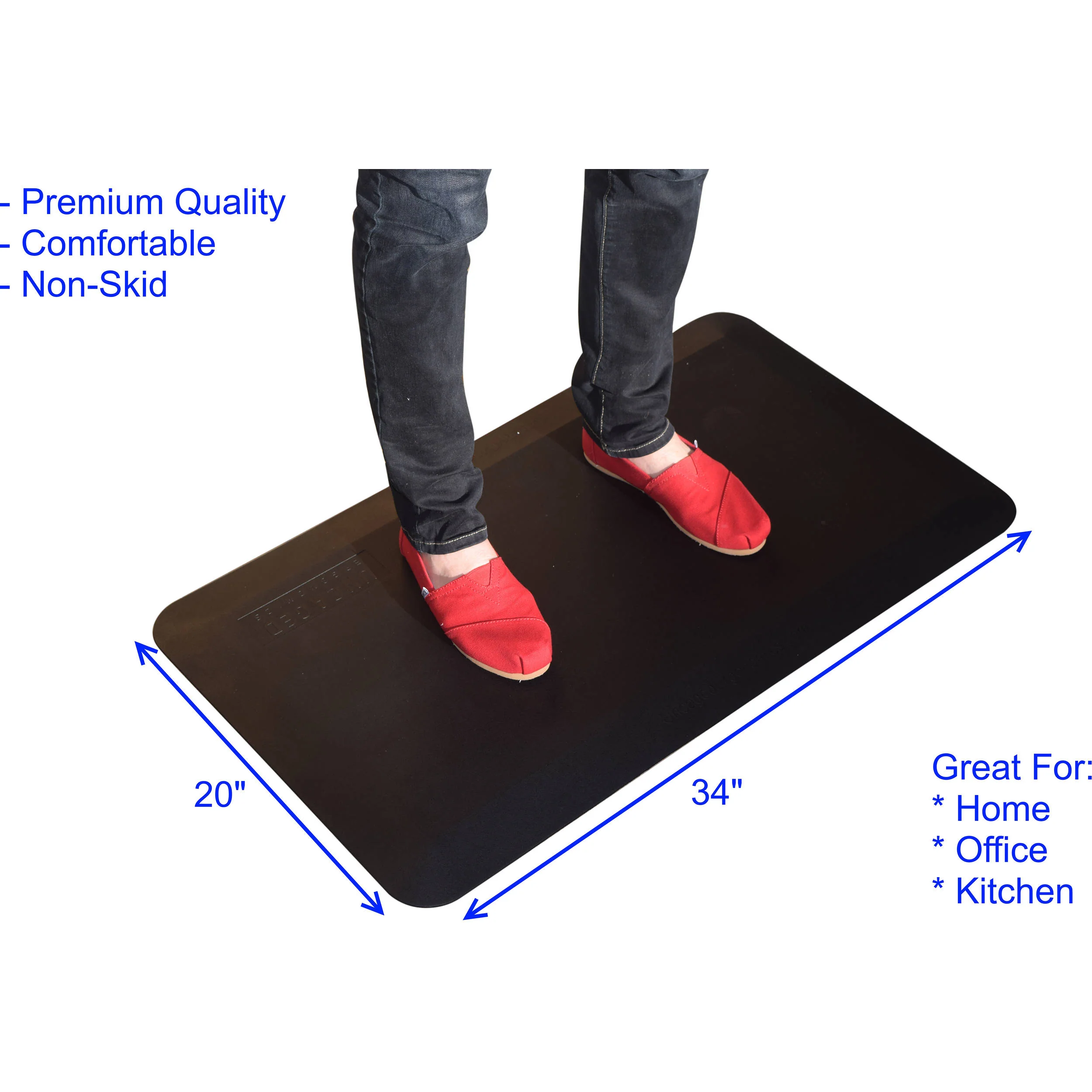 Uncaged Ergonomics 20X34" Thick Office Anti Fatigue Mat - Image 6