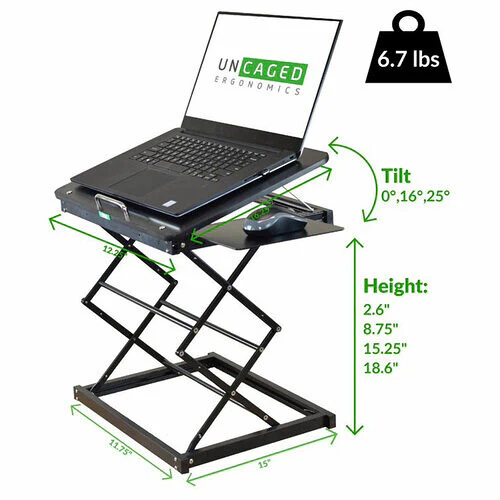 Uncaged Ergonomics Adjustable Metal Laptop Desk Stand - Image 5