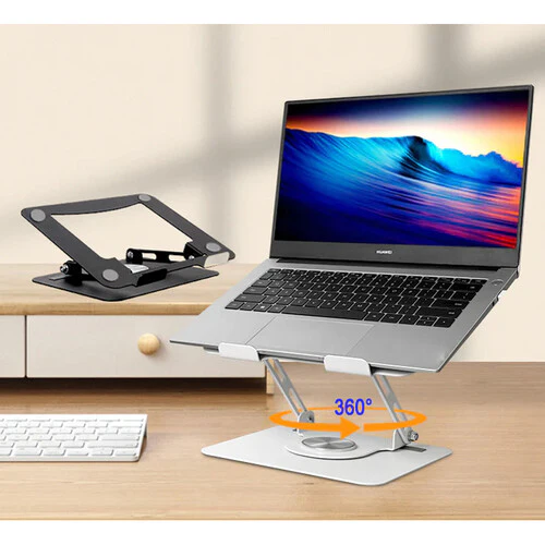 Uncaged Ergonomics Swivel Laptop Stand 2.0 (Space Gray) - Image 4