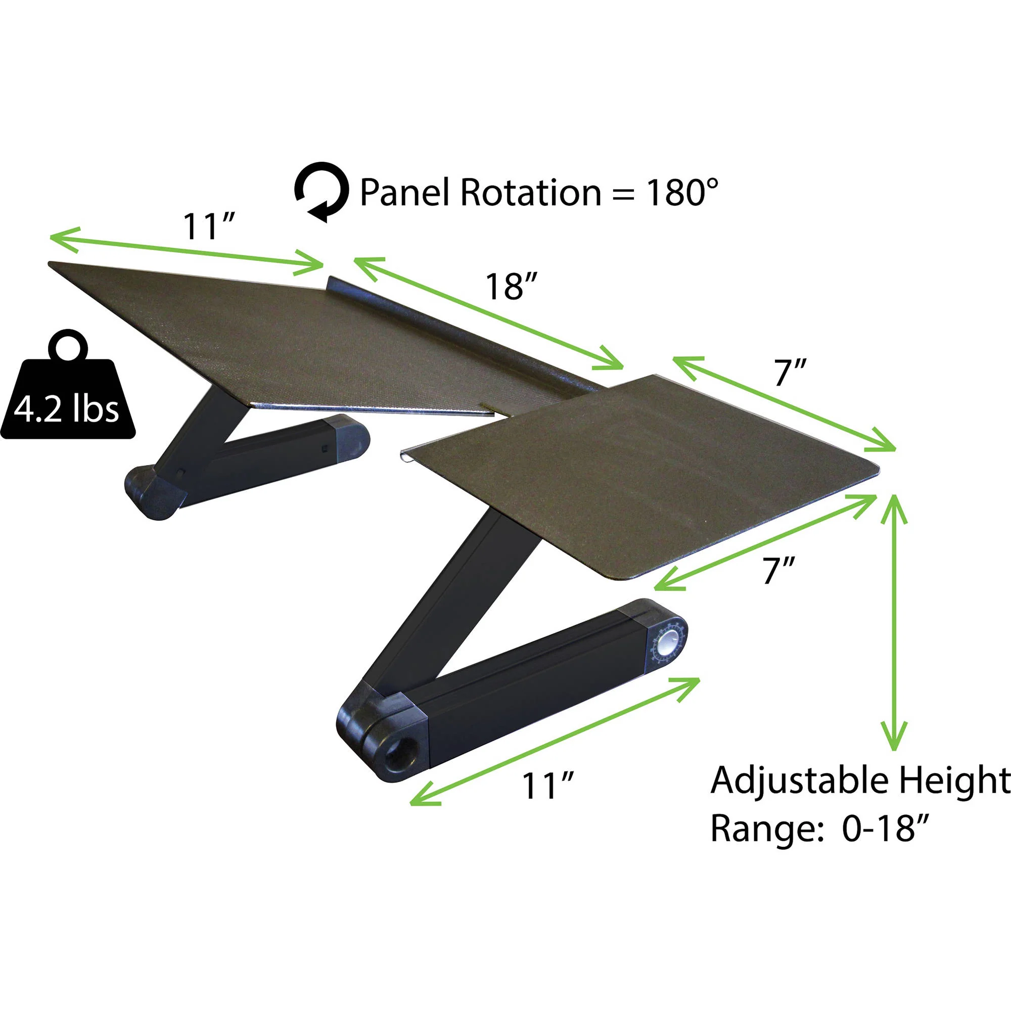 Uncaged Ergonomics Workez Keyboard Tray Stand (Black) - Image 3