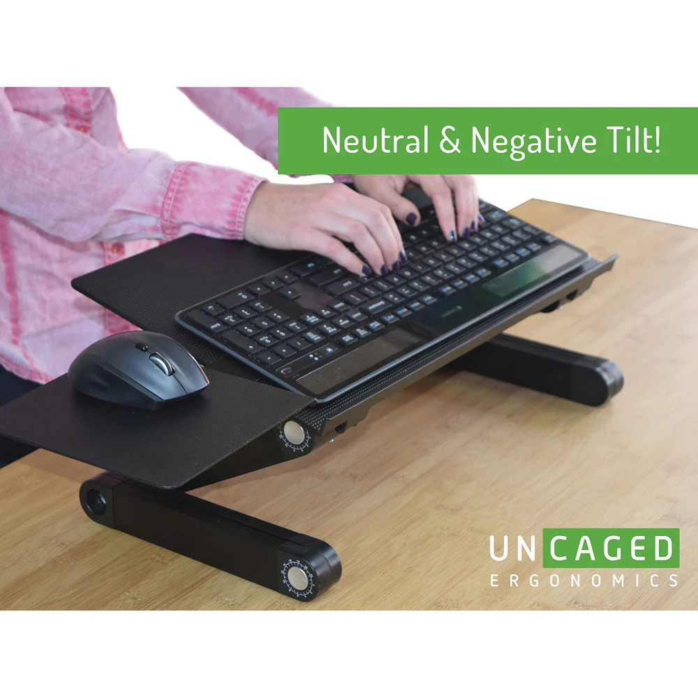 Uncaged Ergonomics Workez Keyboard Tray Stand (Black) - Image 5
