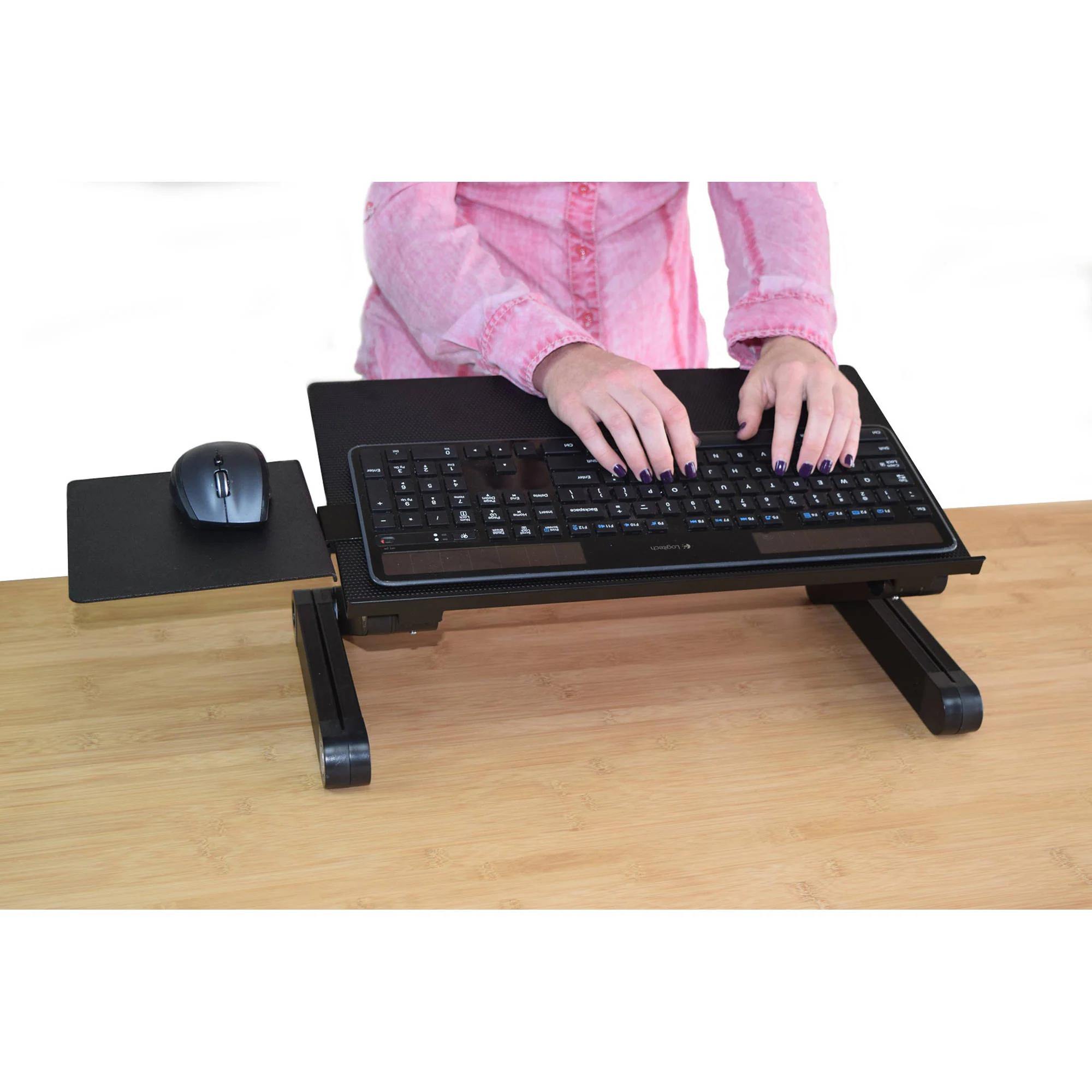 Uncaged Ergonomics Workez Keyboard Tray Stand (Black) - Image 8