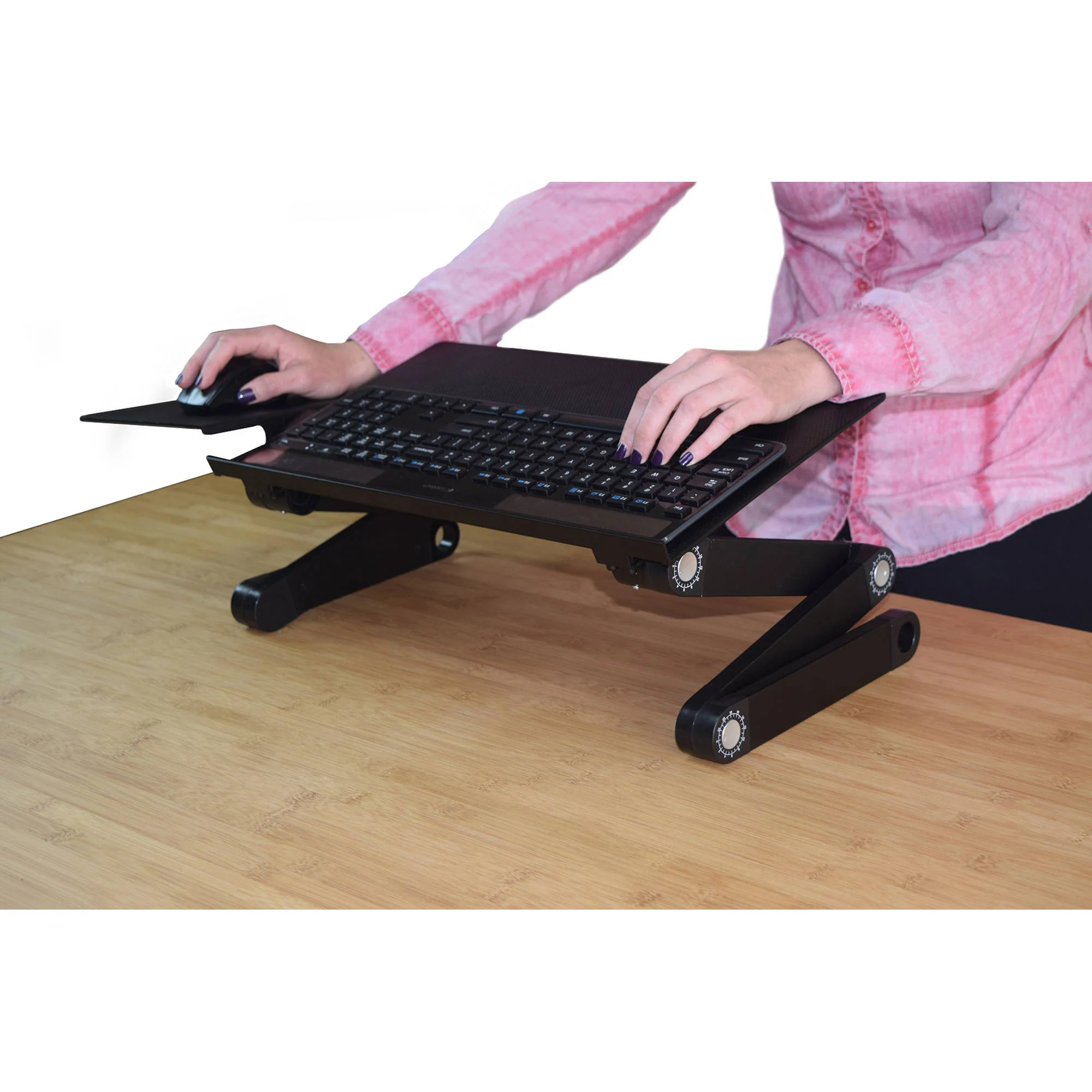 Uncaged Ergonomics Workez Keyboard Tray Stand (Black) - Image 9