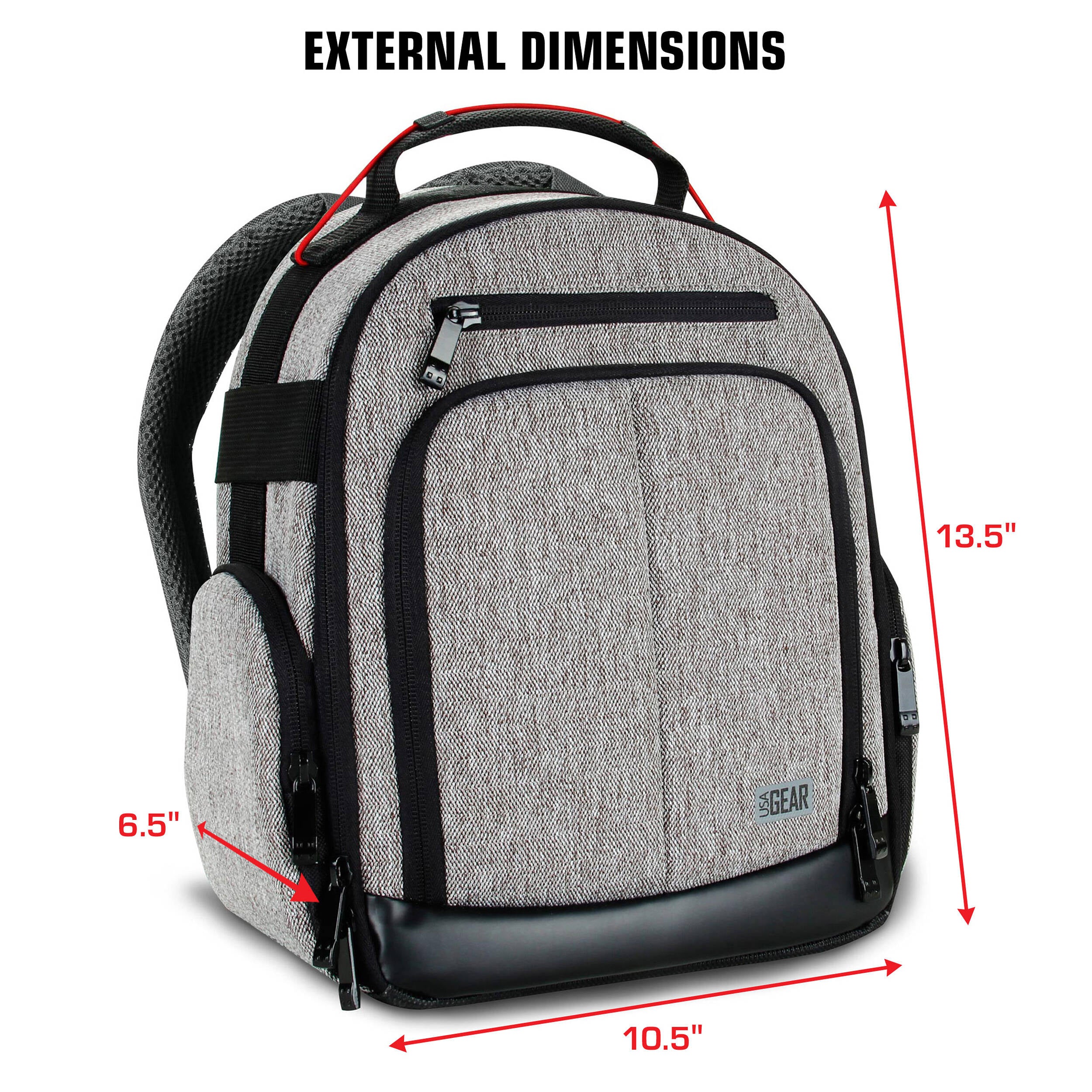 USA GEAR UBK Oculus VR Headset Backpack (Gray) - Image 5