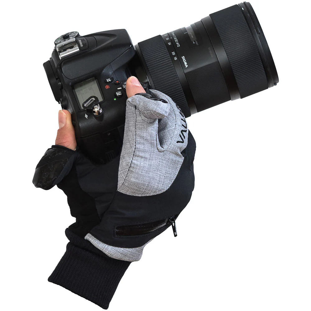 Vallerret Women's Nordic Photography Gloves (Extra-Small, Black/Gray) - Image 5
