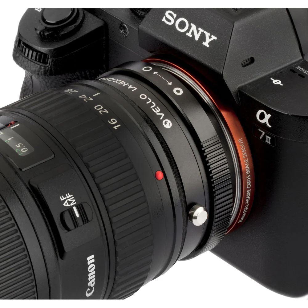Vello Canon EF/EF-S Lens to Sony E-Mount Camera Lens Adapter with Aperture Control - Image 5