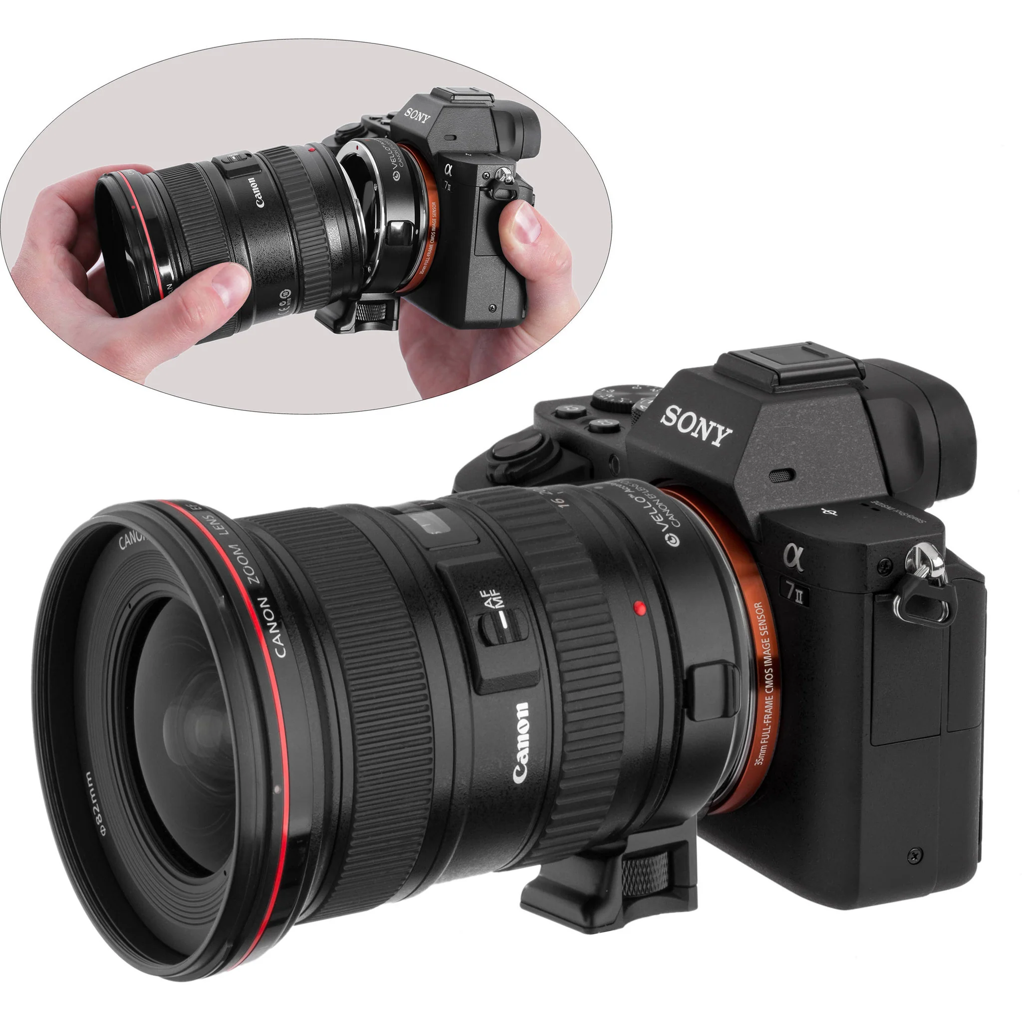Vello Canon EF Lens to Sony E-Mount Camera Accelerator AF Lens Adapter - Image 4