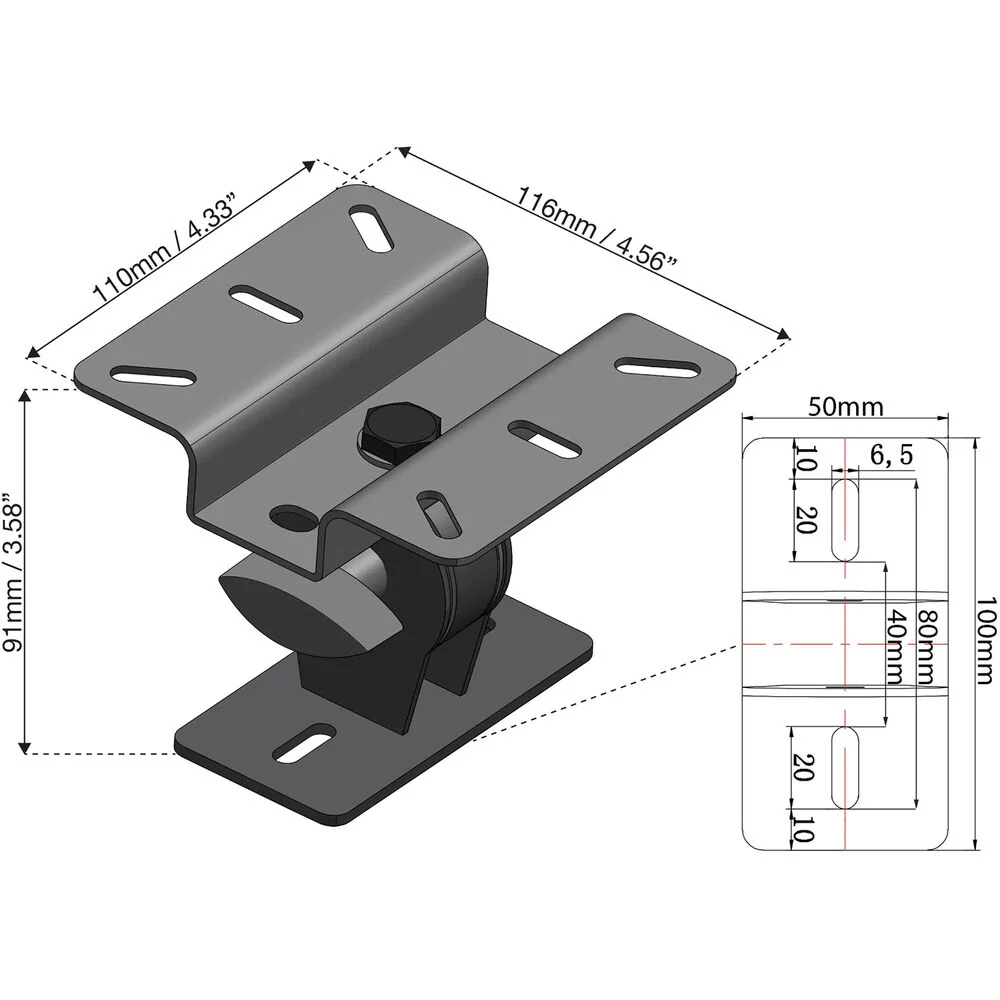 Videotel Digital HyperSound Metal Ceiling / Wall Mount Bracket - Image 6