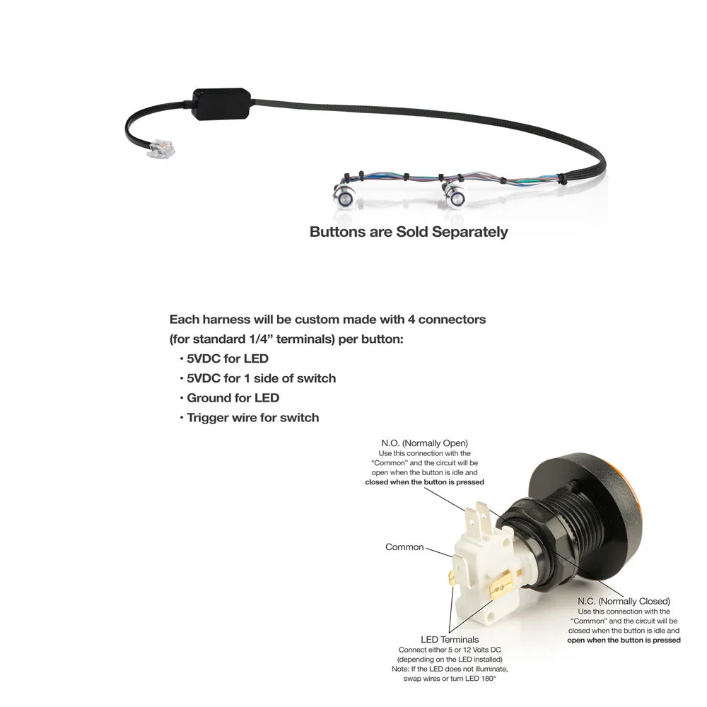 Videotel Digital IPH InterPlay Harness for 2 Buttons (14' Harness Length) - Image 2