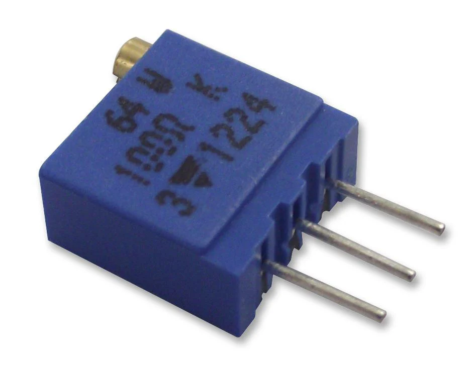 VISHAY M64W102KB40 Trimmer Potentiometer, 1 kohm, 500 mW, ± 10%, 64W Series, 21 Turns, Through Hole