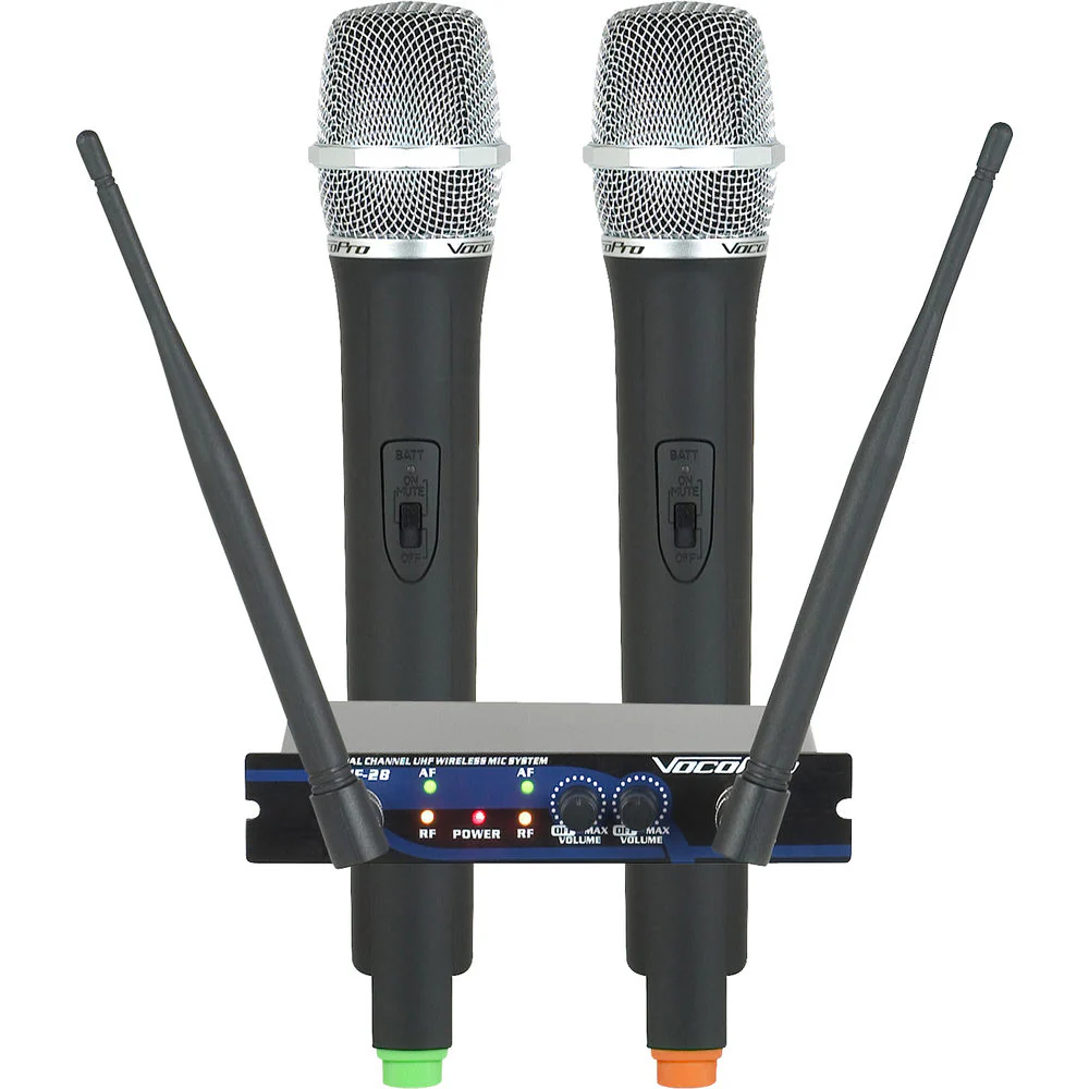 VocoPro UHF-28-9 Dual-Channel UHF Wireless Handheld Microphone System (9M: 915.0/ 9N: 918.7 MHz) - Image 2