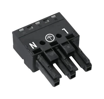 WAGO 770-203 Pluggable Terminal Block, 10 mm, 3 Ways, 20AWG to 12AWG, 4 mm², Push In, 25 A