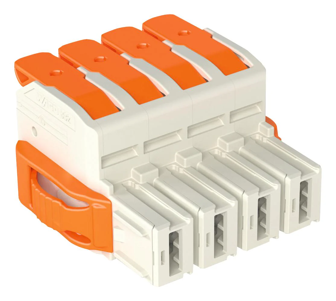 WAGO 832-1106/037-000 Pluggable Terminal Block, 10.16 mm, 6 Ways, 18 AWG, 4 AWG, 16 mm², Push In Lock
