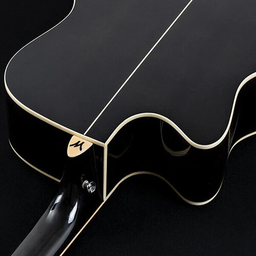 Washburn Deep Forest Burl ACE Acoustic/Electric Guitar (Black Fade) - Image 5