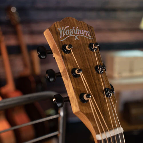 Washburn Novo S9 Bella Tono Studio Acoustic Guitar (Gloss Charcoal Burst) - Image 3