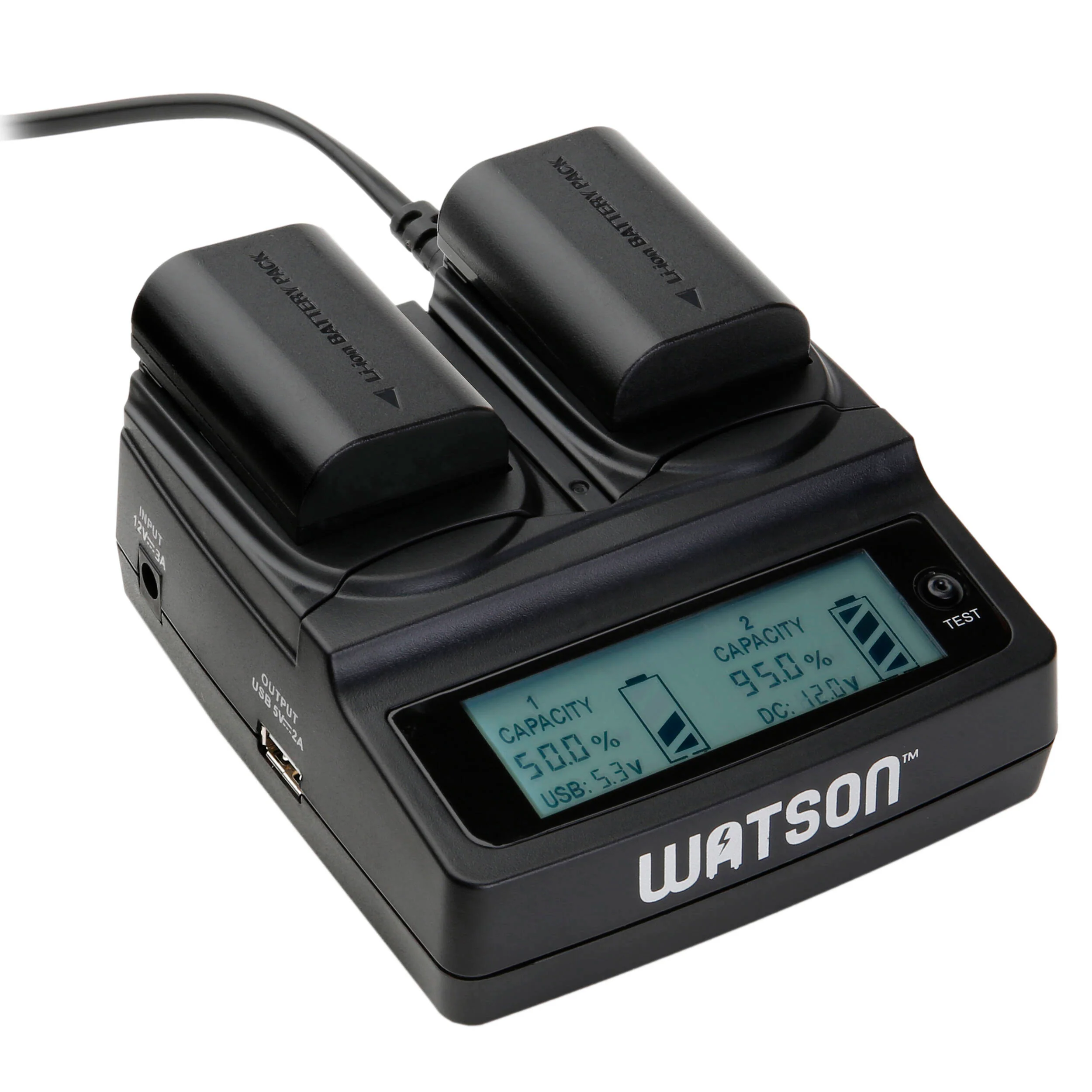 Watson Duo LCD Charger with Two DMW-BLF19 Battery Plates - Image 5