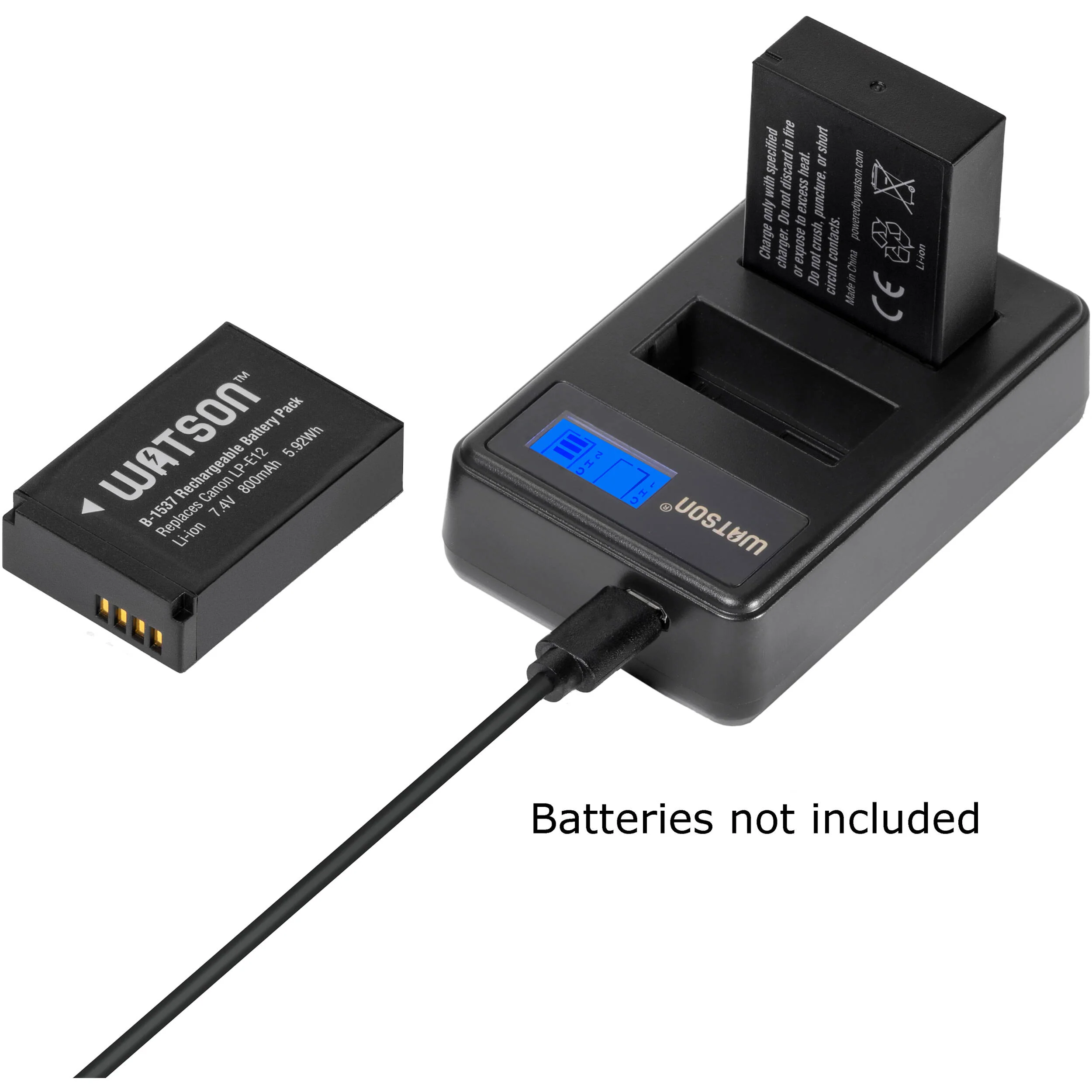Watson Mini Duo USB-C Charger for Canon LP-E12 Batteries - Image 6