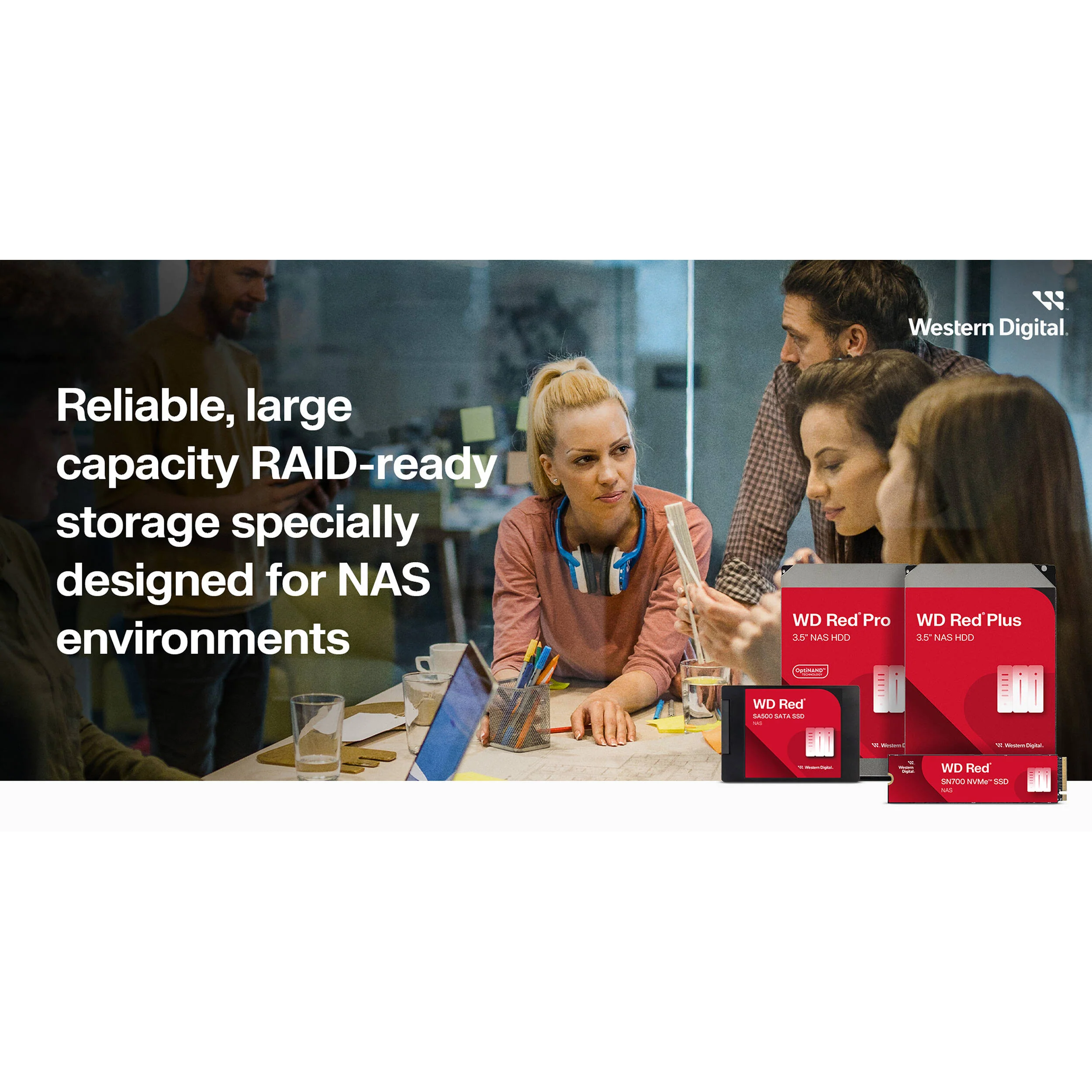WD 10TB Red Plus 7200 rpm SATA III 3.5" Internal NAS HDD (4-Pack) - Image 3