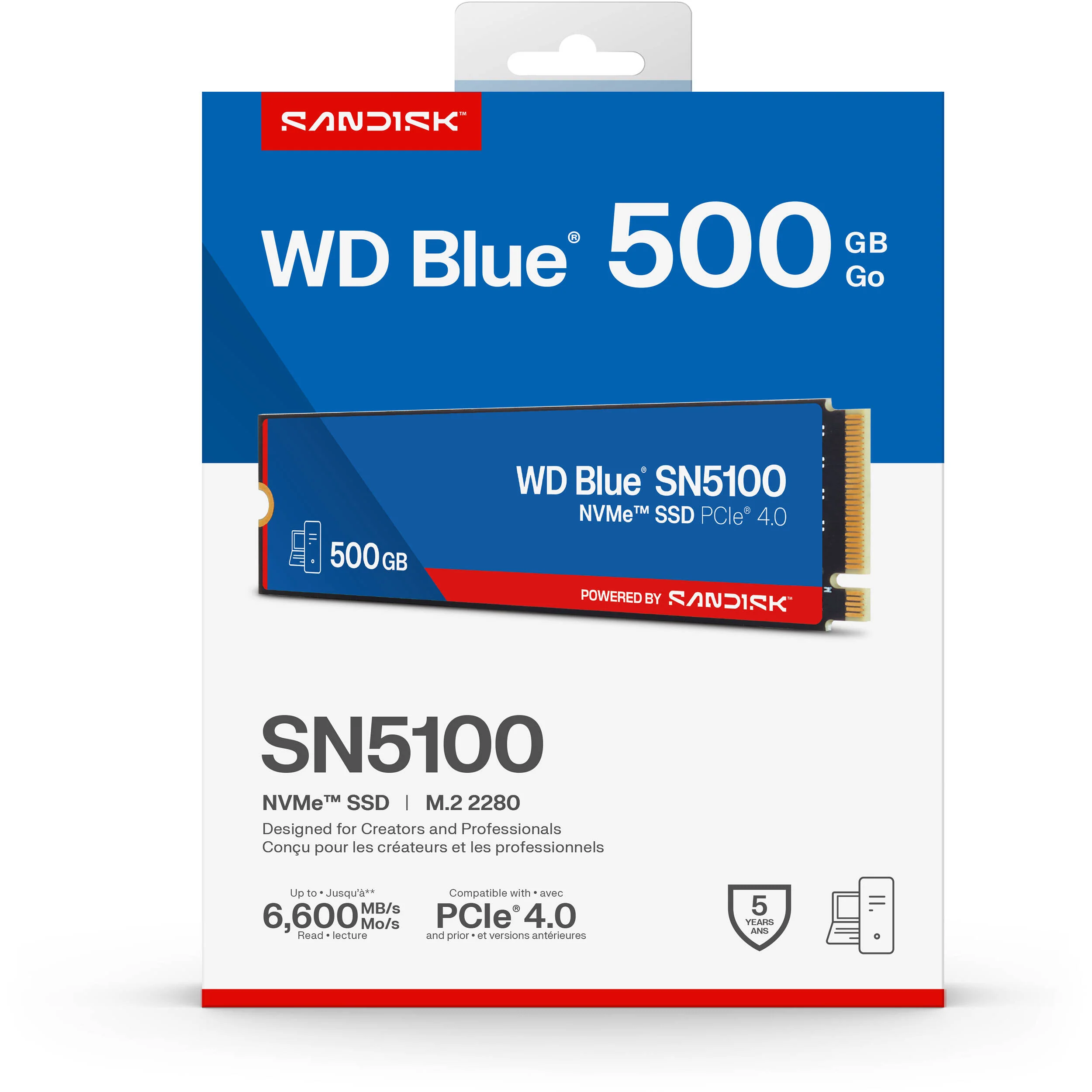 WD 500GB Blue SN5100 NVMe PCIe 4.0 Internal SSD - Image 5
