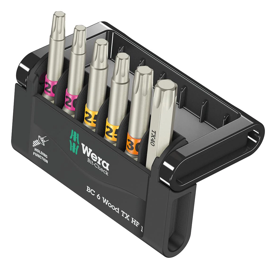 Wera 05056470001 05056470001 Bit-Check Set 6 Pcs of Trox Bit-Checks Wood TX HF 1 With Holder & Plastic Case New