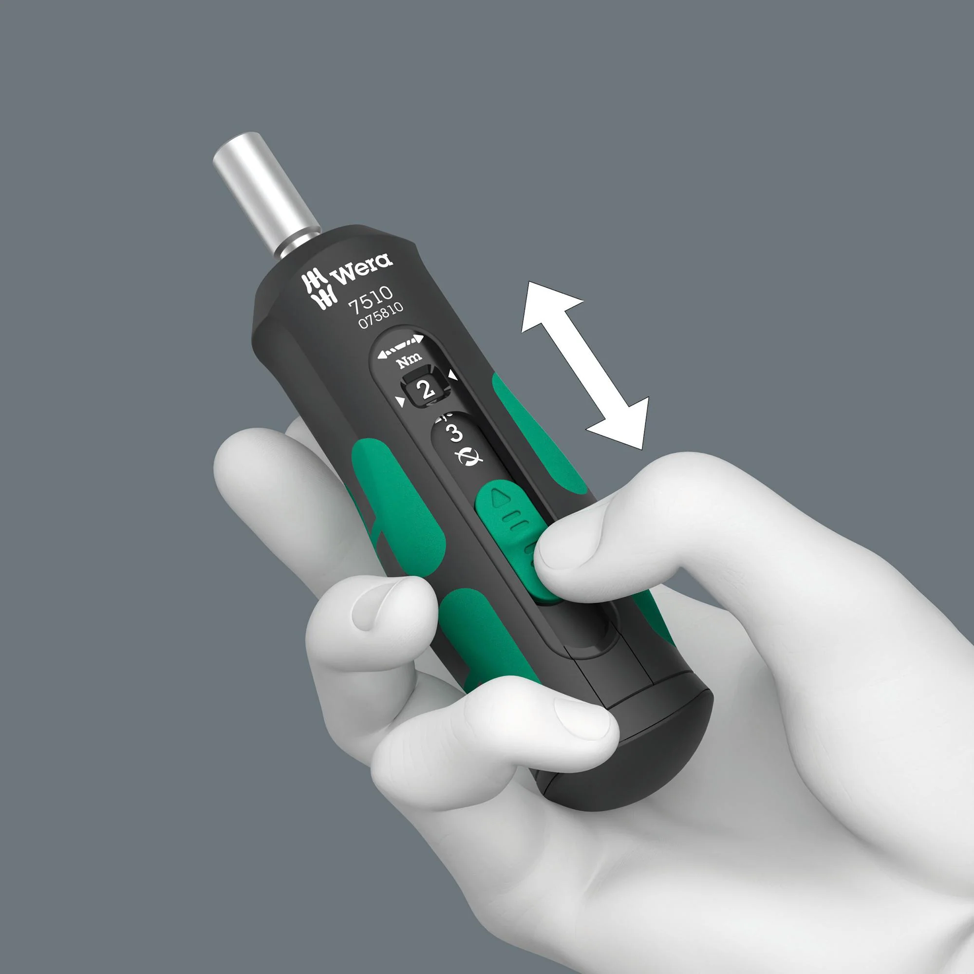 WERA 05075810001 Speed Torque Screwdriver, 1/4" Drive, 147.5mm L, 1N-m to 3N-m, 7510 Kraftform Series - Image 3