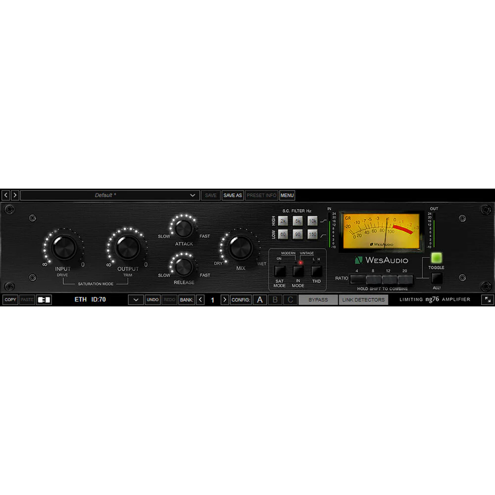 WesAudio ng76 Pair Analog 1176-Style Compressor with Full Digital Recall (Stereo-Matched Pair) - Image 5