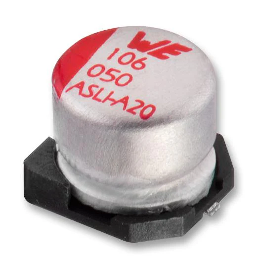 Wurth Elektronik 865080657017 865080657017 SMD Aluminium Electrolytic Capacitor Radial Can - 150 µF 50 V 2000 Hours @ 105°C Polar