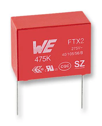 WURTH ELEKTRONIK 890324023019 Film Capacitor, 0.068 µF, 275 V, PP (Polypropylene), ± 10%, WCAP-FTX2 Series