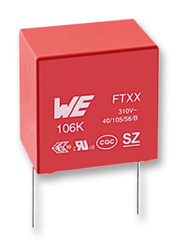 Wurth Elektronik 890334025009 890334025009 Safety Capacitor Metallized PP Radial Box - 2 Pin 47000 pF ± 10% X2 Through Hole