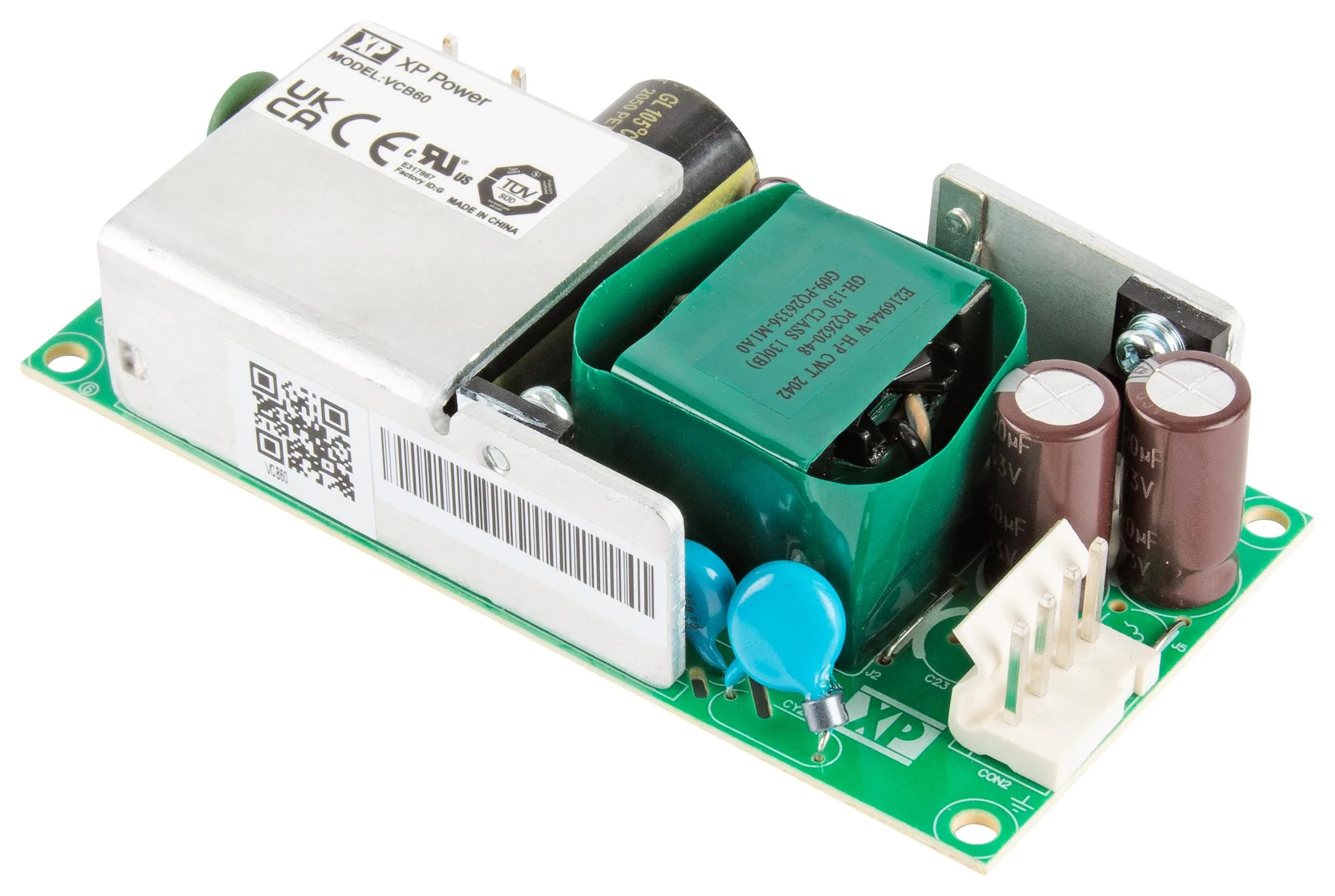XP Power VCB60US12 AC/DC Open Frame Supply (PSU) ITE & Household 1 Output 60 W 90V AC to 305V Fixed